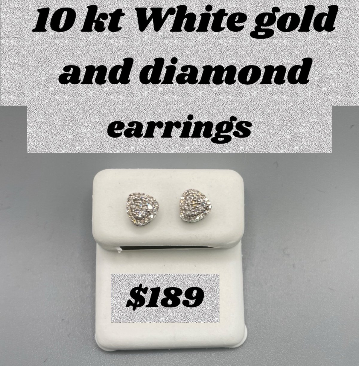 10 kt gold and diamond earrings