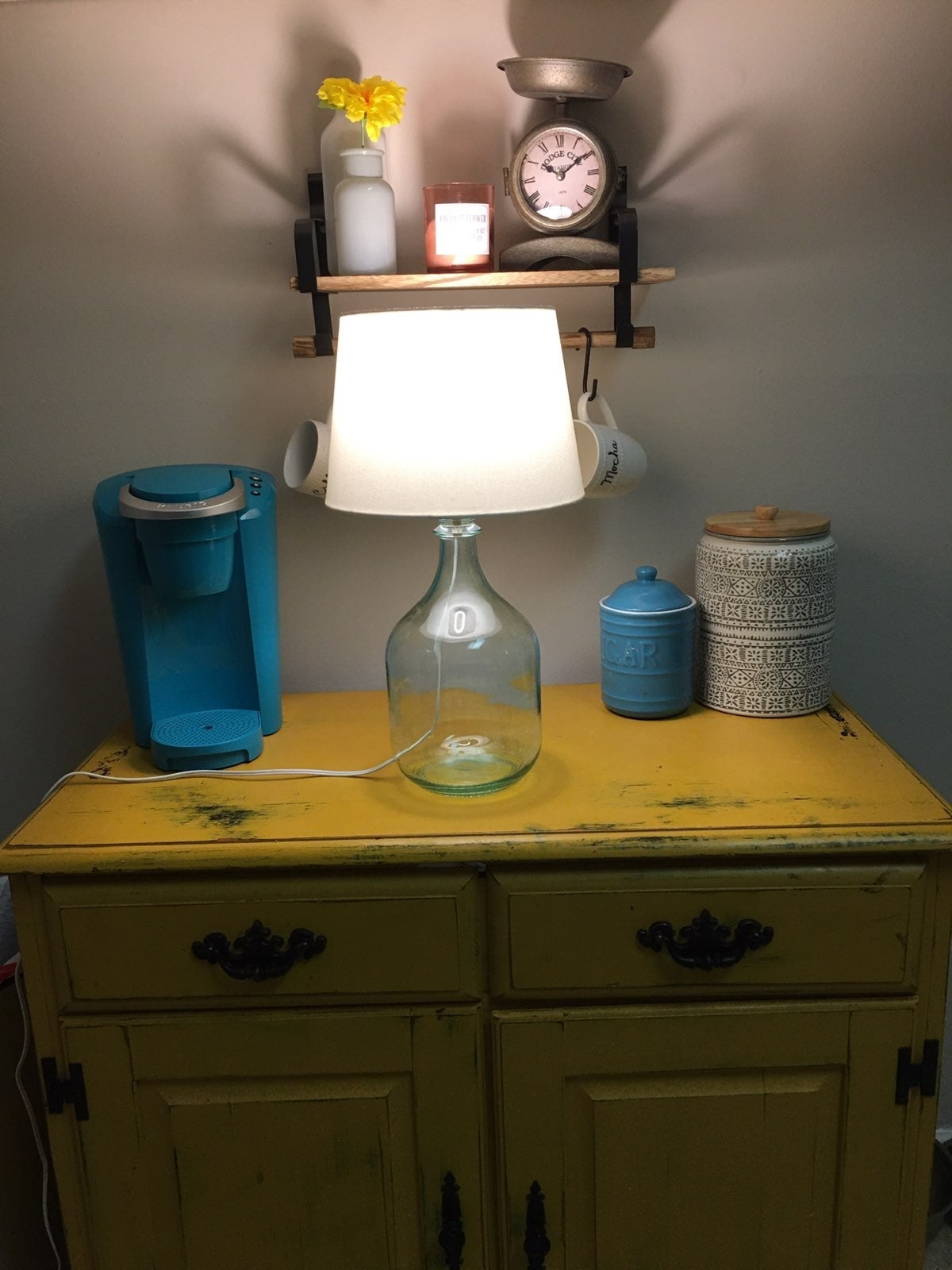 Handmade Jug lamp with shade