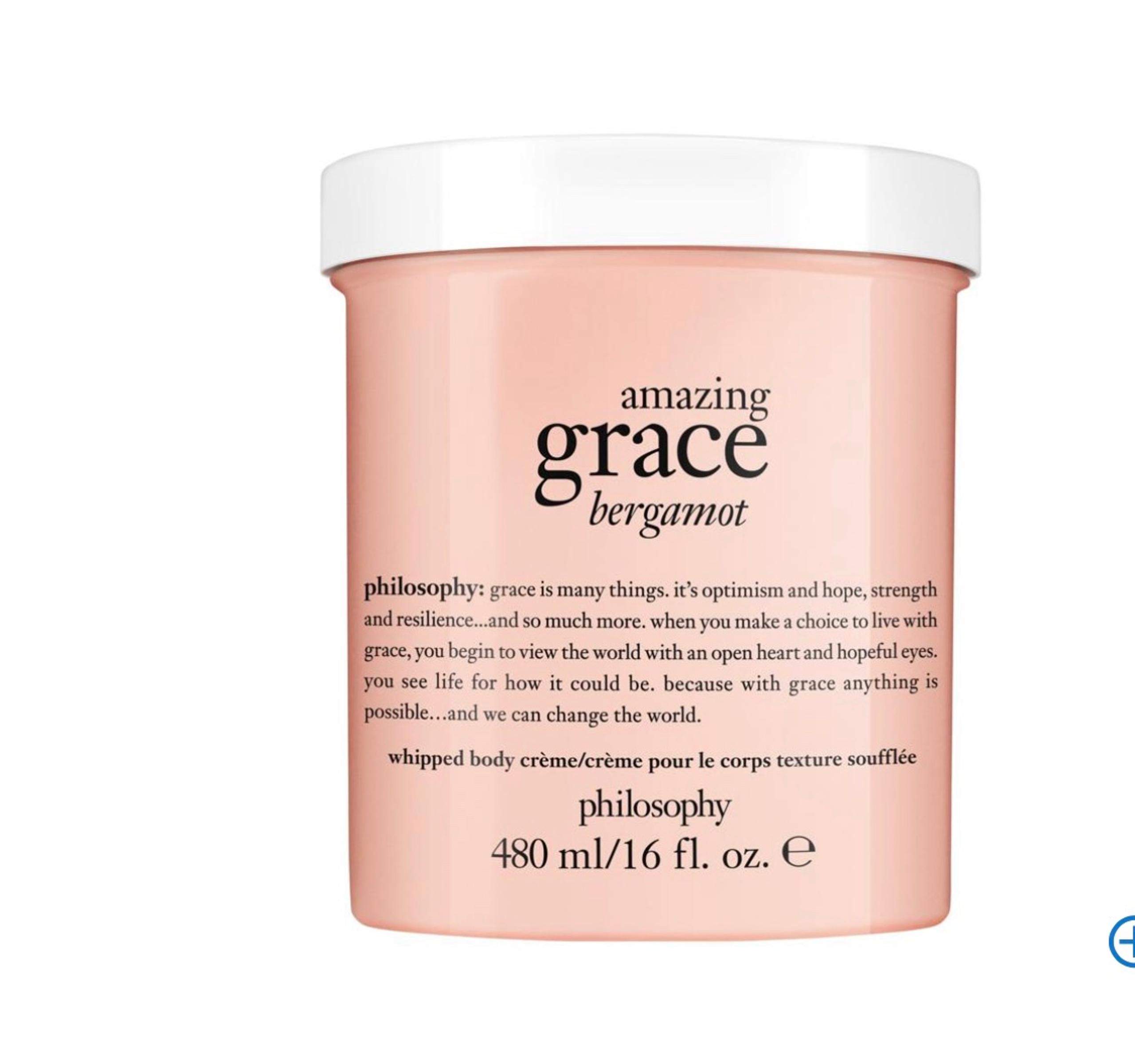 PHILOSOPHY Amazing Grace BERGAMOT Super-Size Whipped Body Crème 16oz