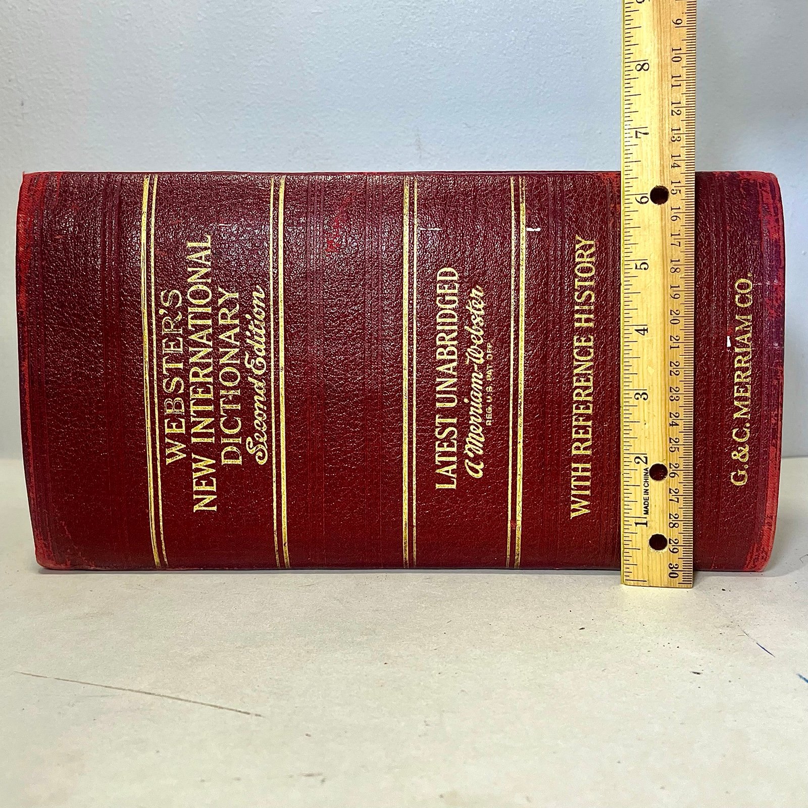 1947 HUGE Webster New International Dictionary Unabridged Reference History Book