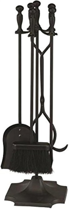 Stand wrought iron tools Large Ball handles Set Black 31”
