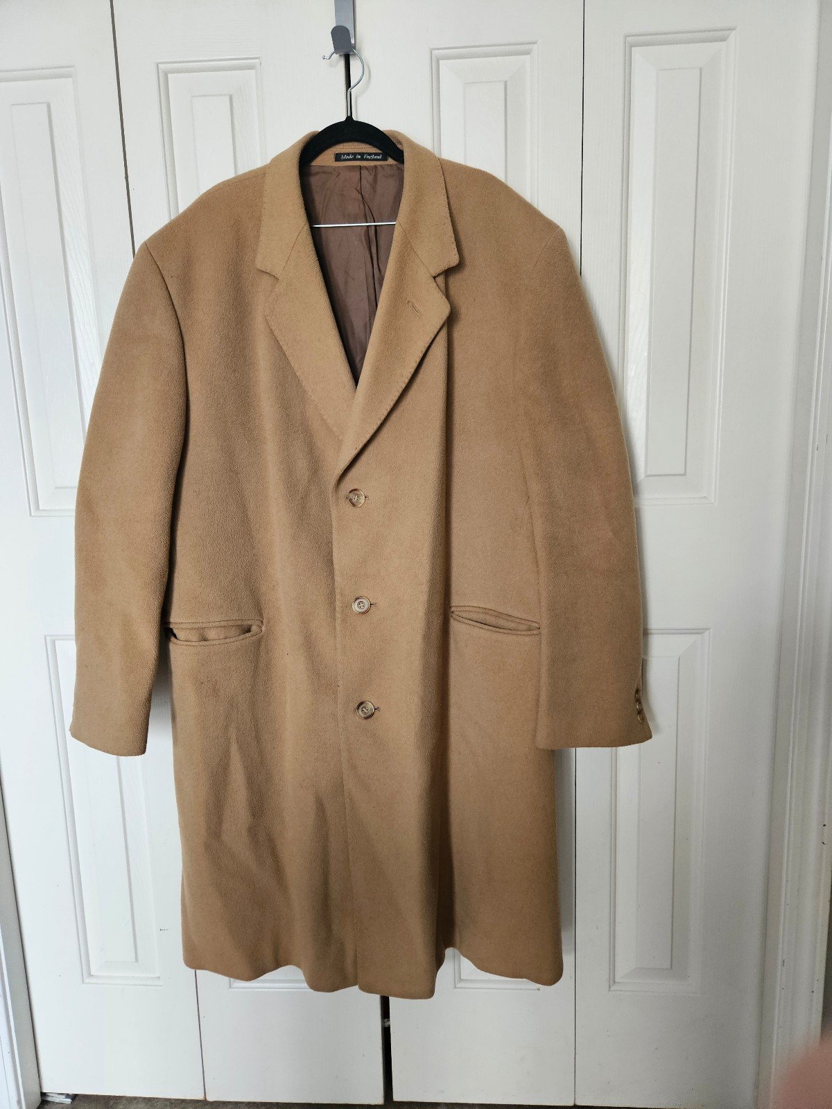 Vintage Austin Arnold of England wool cashmere camel maxi coat XL XXL 2X