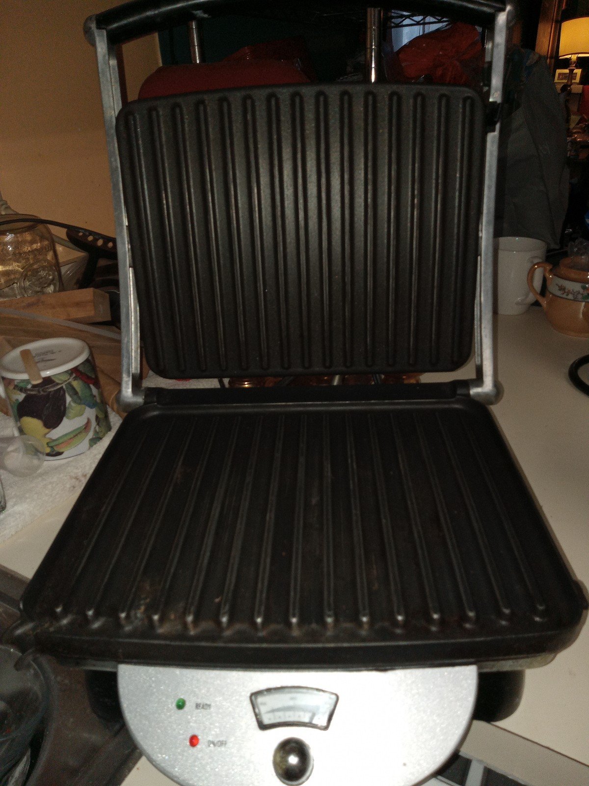 Westinghouse Vintage Ceramic Stainless Steel Waffle Maker.