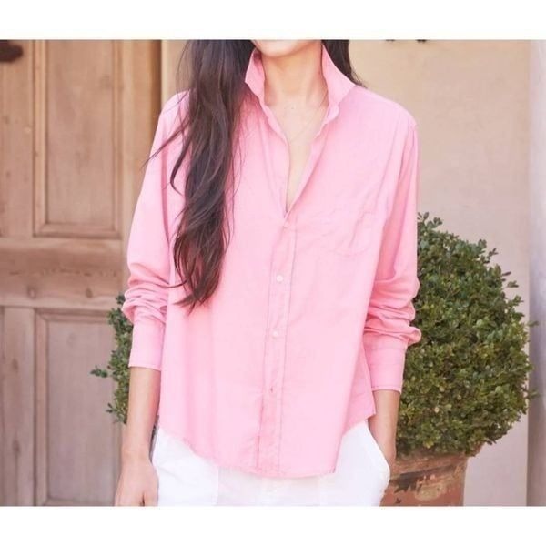 Frank&Eileen Barry lightweight pink Button down shirt sz Large