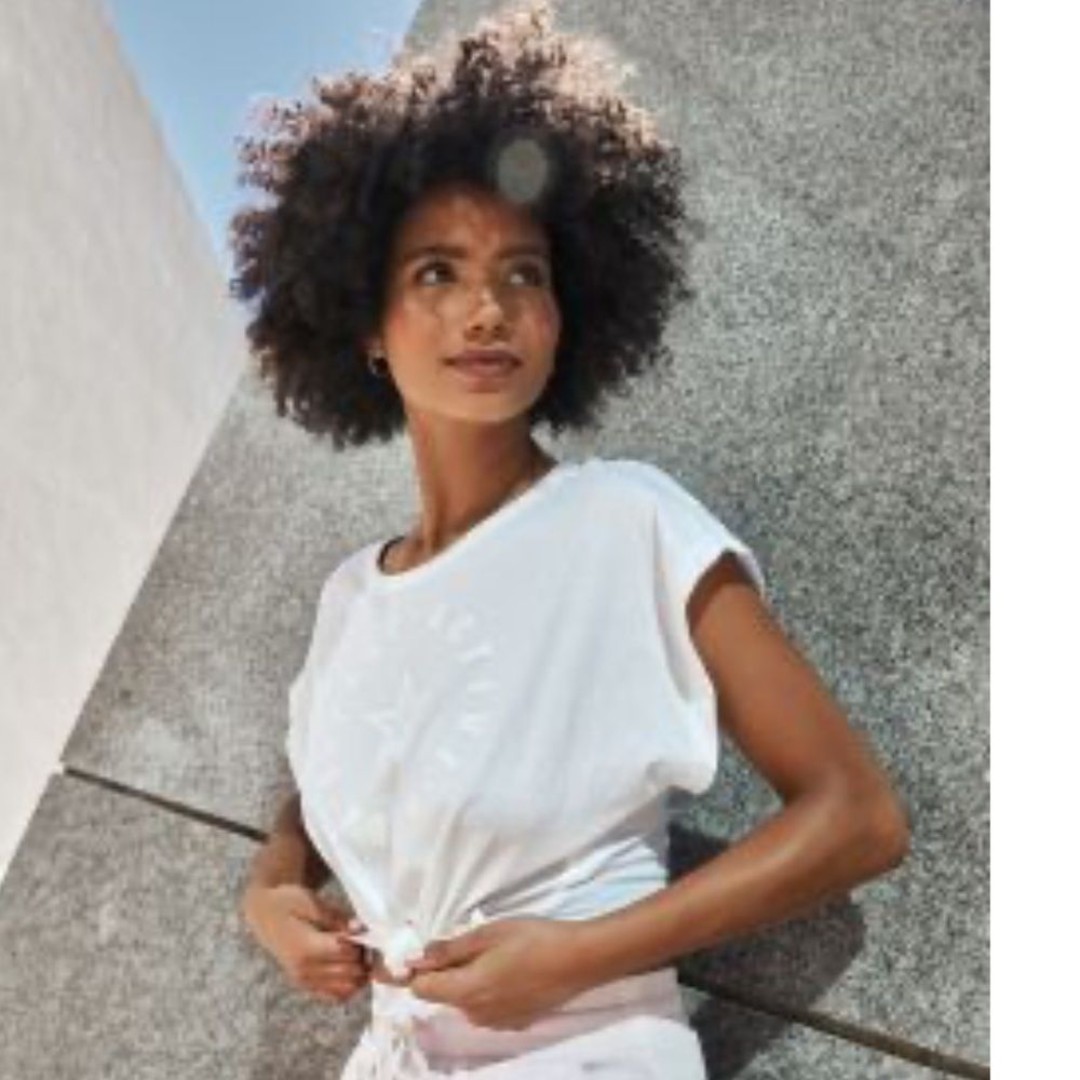 Revolve L*Space XL Go For It Crop Top White Tie Up Athleisure Sporty Lounge New