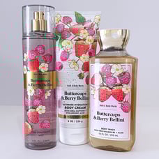 BUTTERCUPS & BERRY BELLINI Mist, Cream, Body Wash Bundle Bath & Body Works