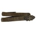 Vintage Silver Tone Metal Stretch Belt With Etched Rhinestone Embedded Buckle
