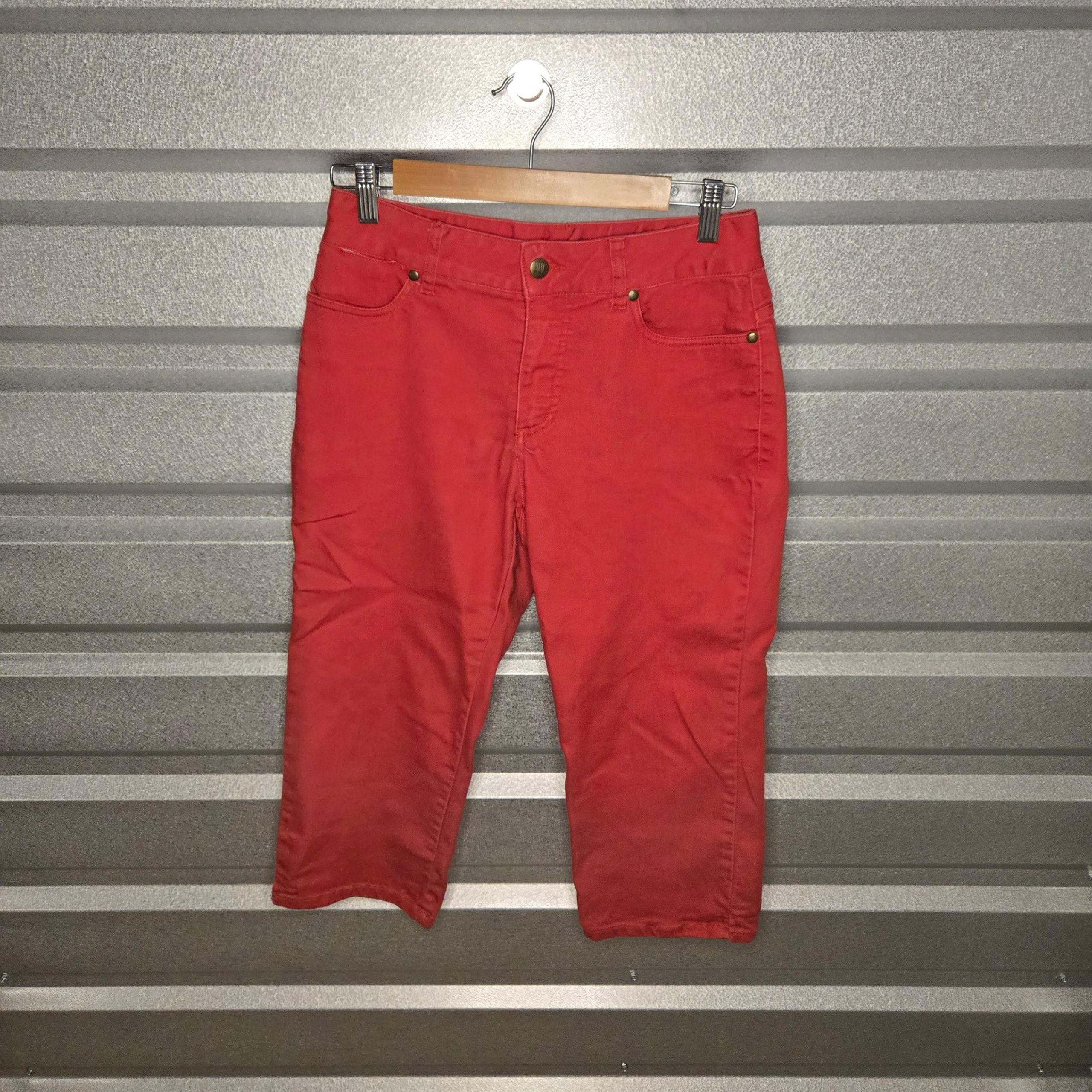 Women with Control Crop Pants | Washed Red | Size 4