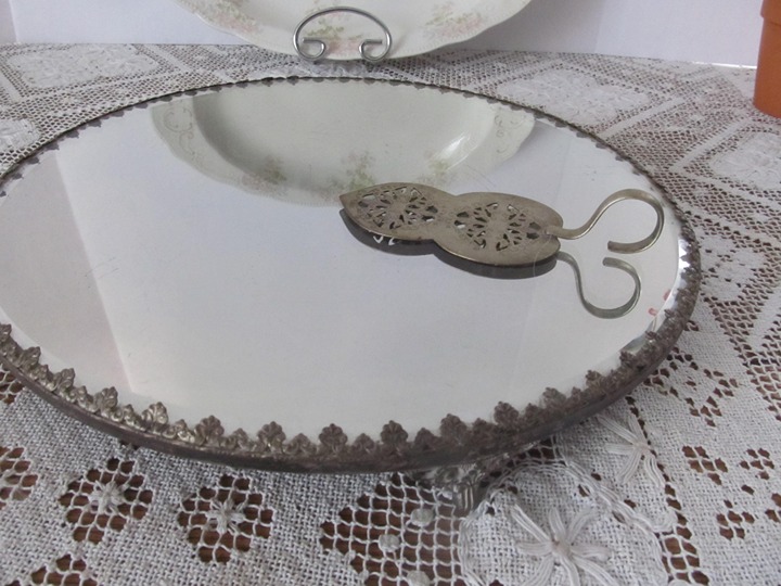 Boudoir Mirror Vanity Mirror Vanity Tray Mirror silver Claw Feet Circled Mirror
