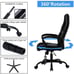Massage Gaming Chair Office Ergonomic Racing Desk Chair Swivel Computer Chair