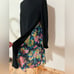 MSGM black floral pleated panel mini shift dress 40 / US6