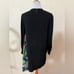 MSGM black floral pleated panel mini shift dress 40 / US6