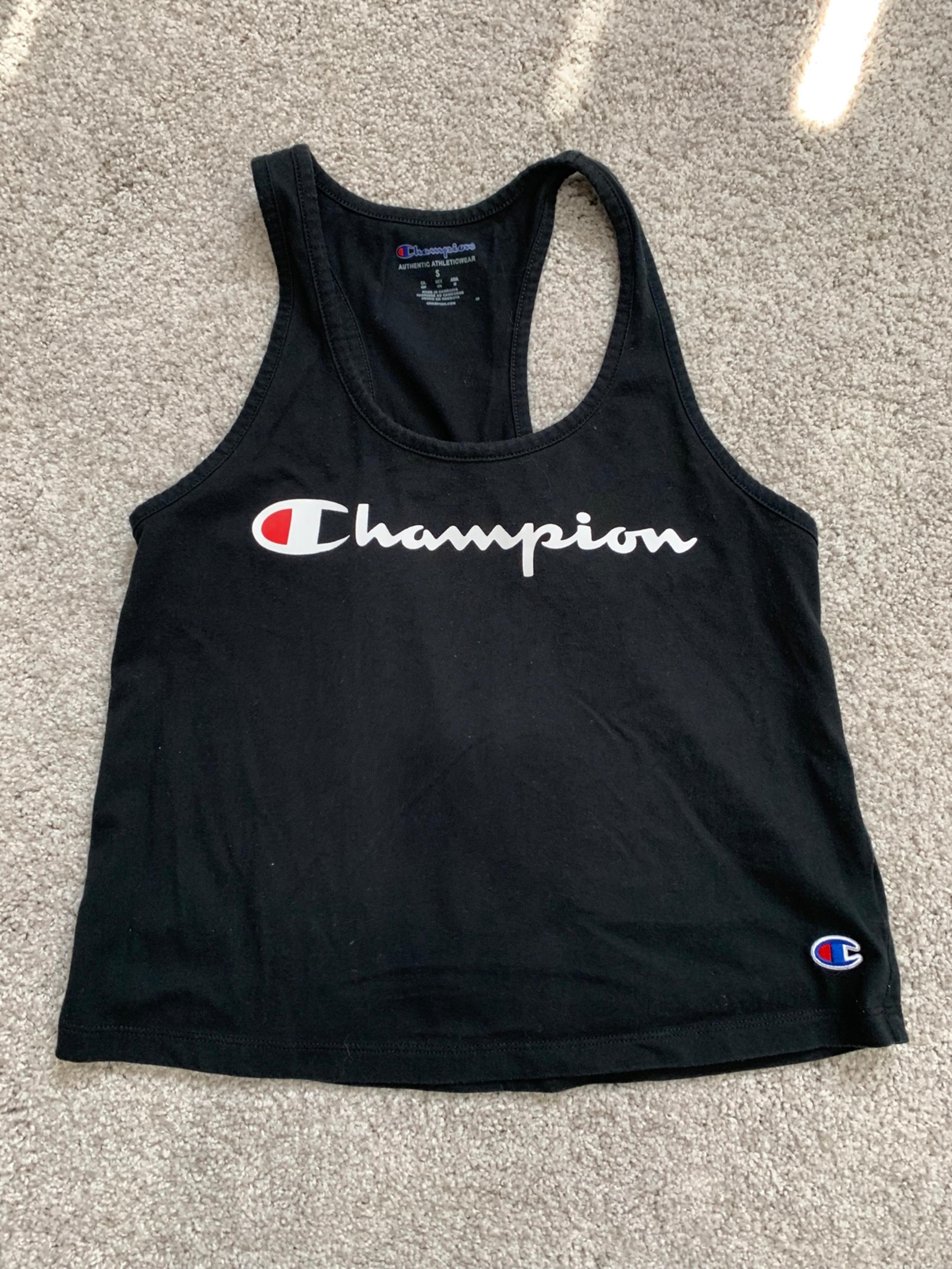 Champion Tank Top Cropped Athletic Womens