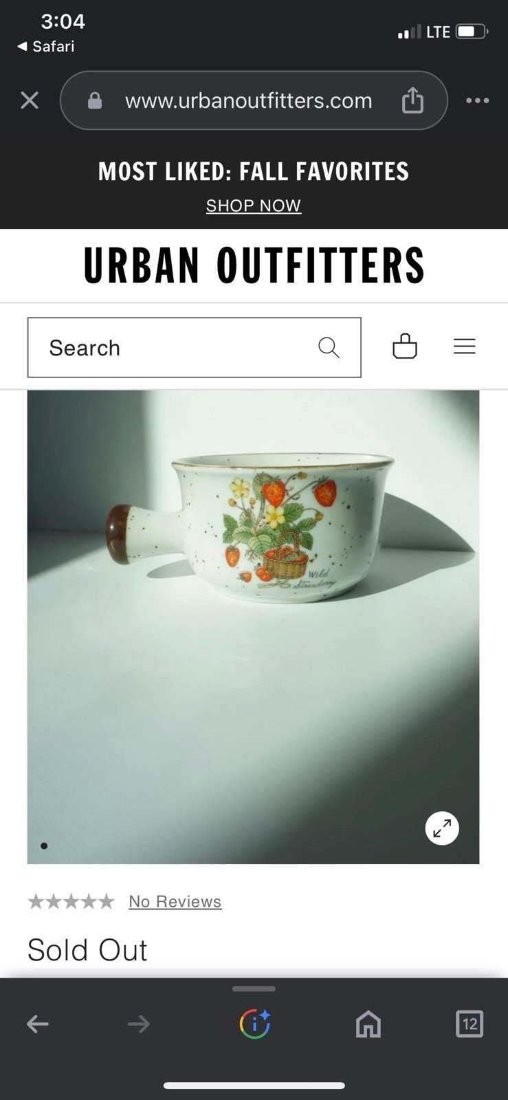 2 Vintage MCM ceramic Strawberry Speckled Handled Soup Bowls