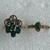2 vintage Antique? green stone rings lot