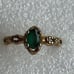 2 vintage Antique? green stone rings lot