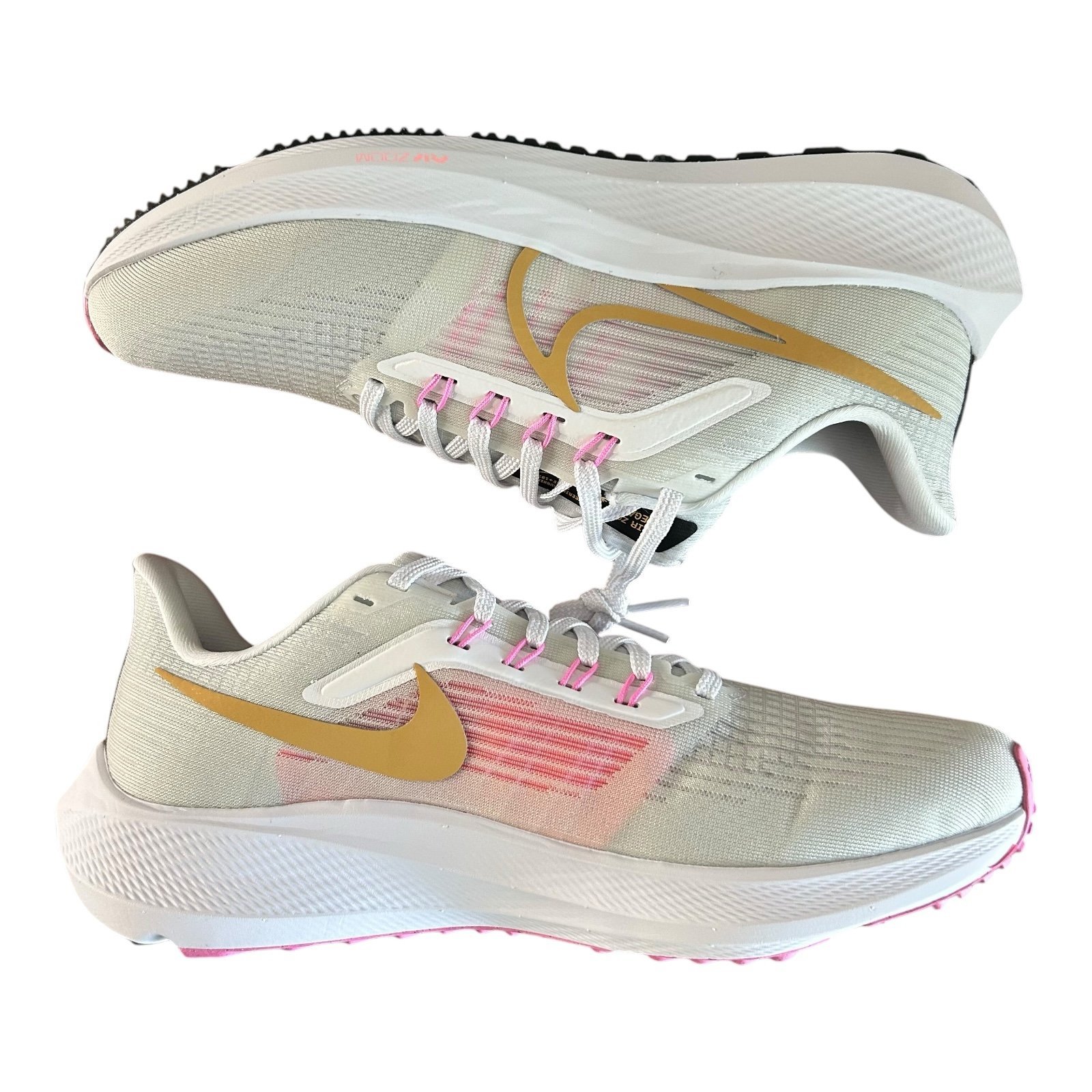 Nike Women’s Air Zoom Pegasus 39 Gold Pink Platinum Running Shoes 9 - DH4072-104