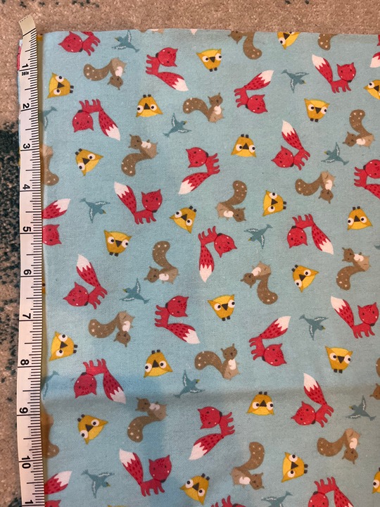 Cute animal flannel fabric, 6 pieces