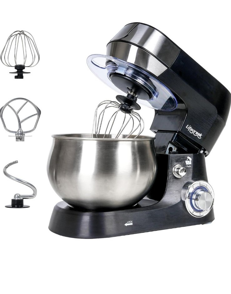Stand Mixer, 5.3Qt 660W, 6-Speed Tilt-head Food Mixer, Electric Kitchen Porta...