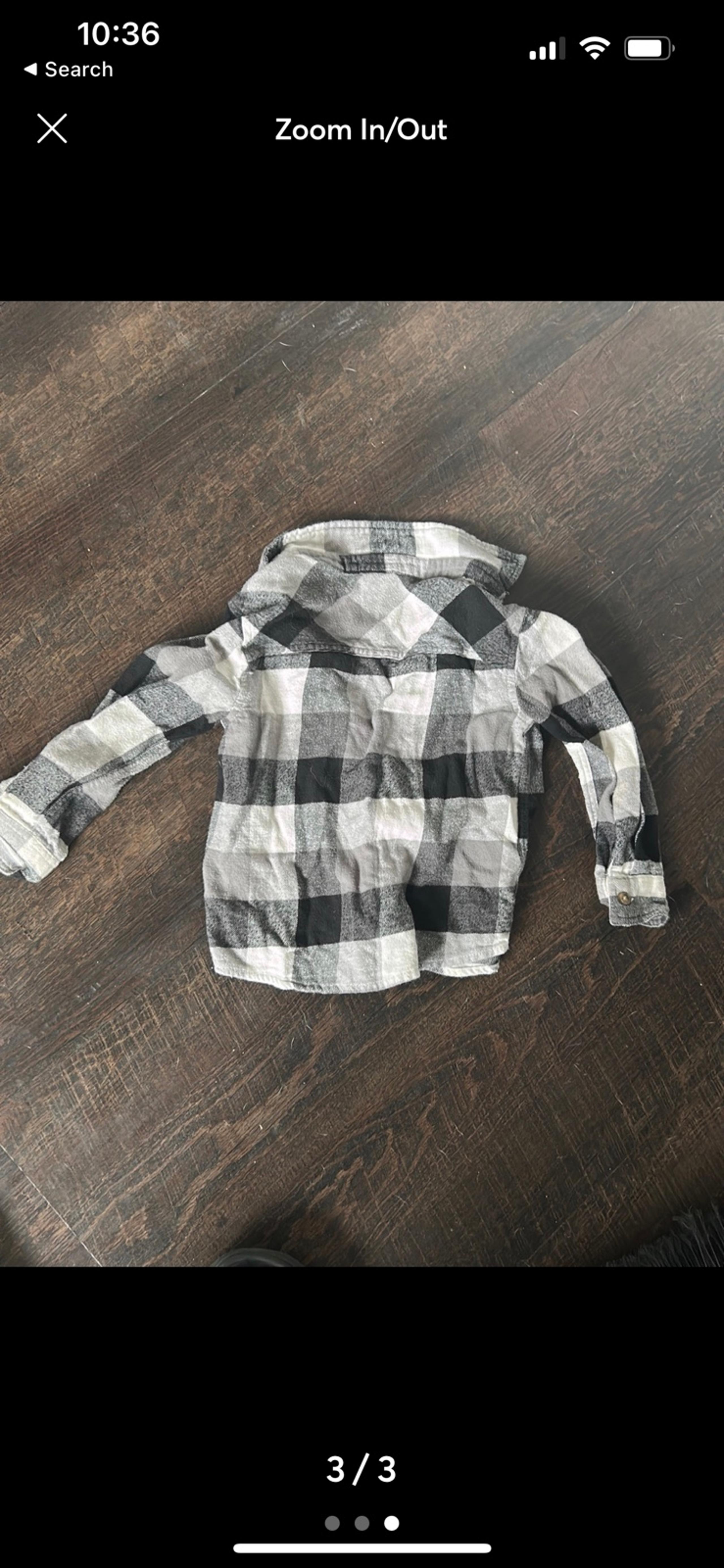 Boys long sleeve plaid shirt size 3T