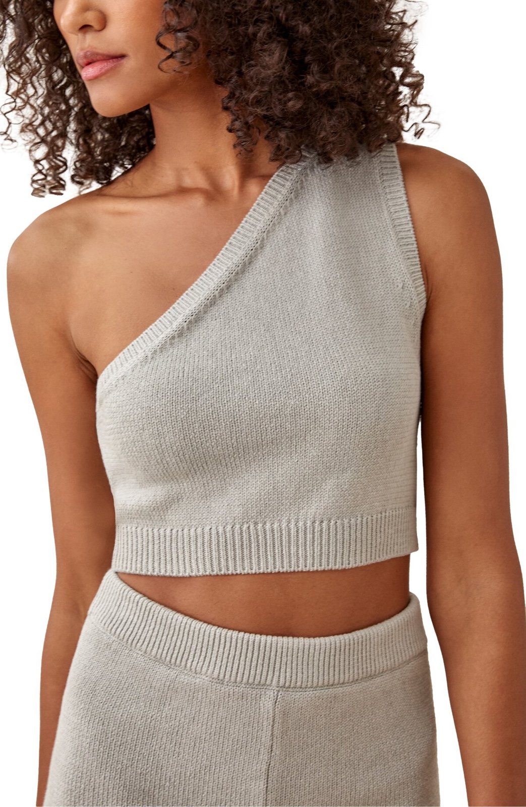 REFORMATION Roze One-shoulder Crop Top