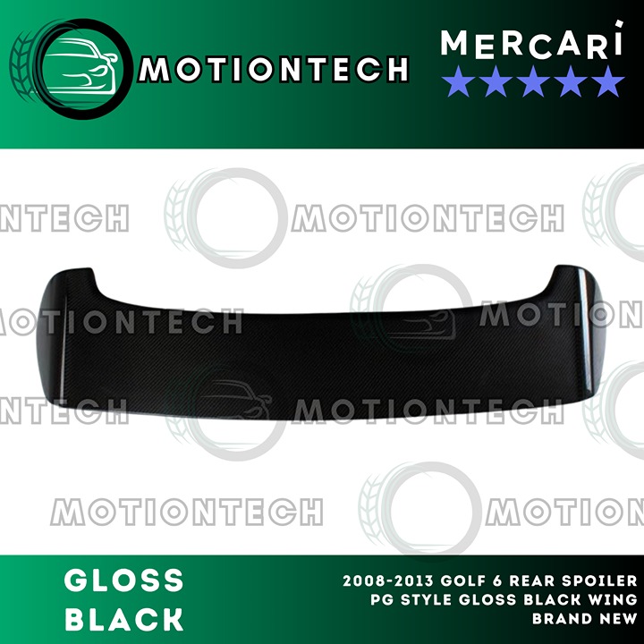 For 2008-2013 Golf 6 Rear Spoiler PG Style Gloss Black Wing Brand New
