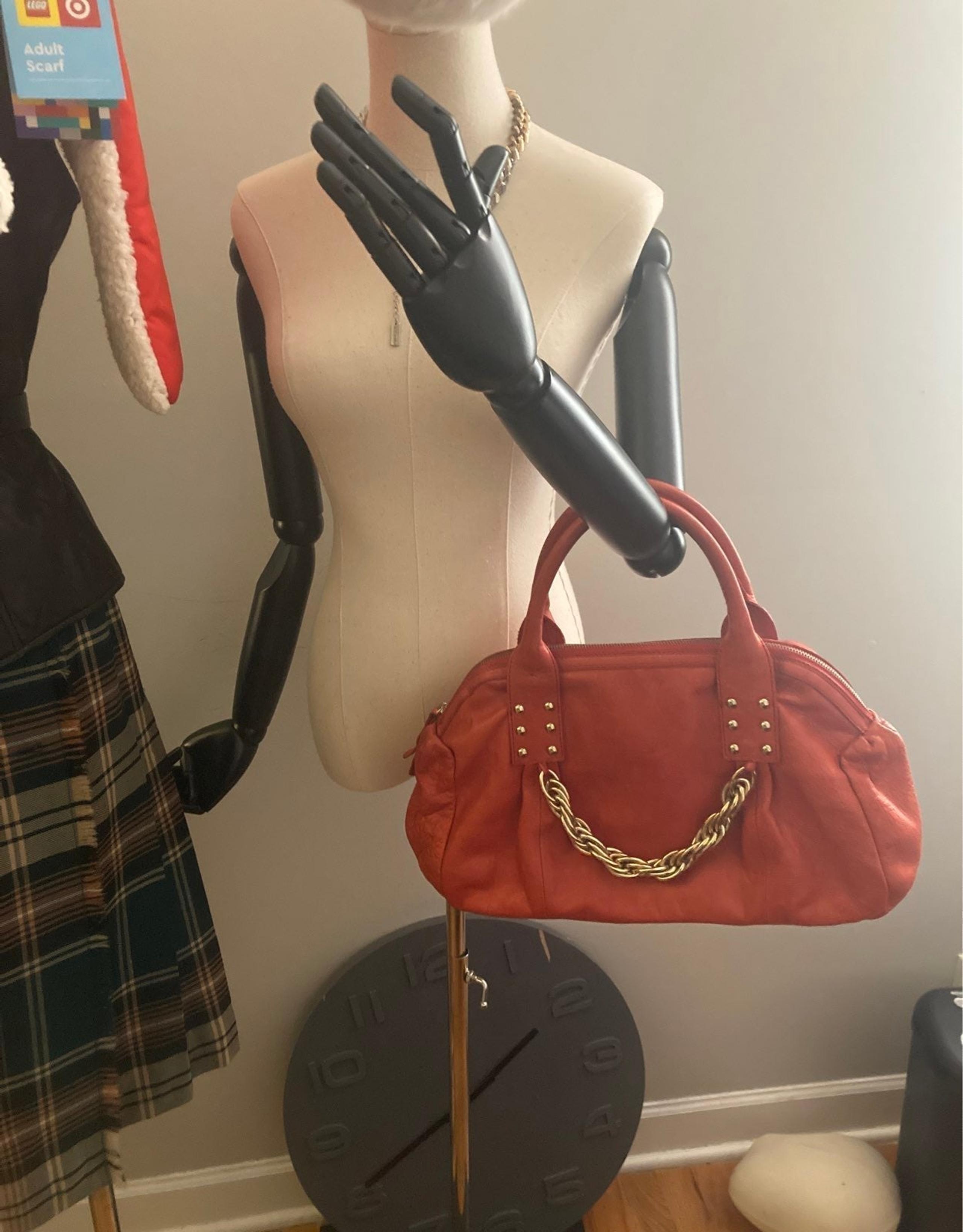 Claudia Firenze leather handbag Red