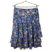 Lauren Ralph Lauren Floral Tiered Ruffled A-Line Skirt Sz 4 Blue Multicolor