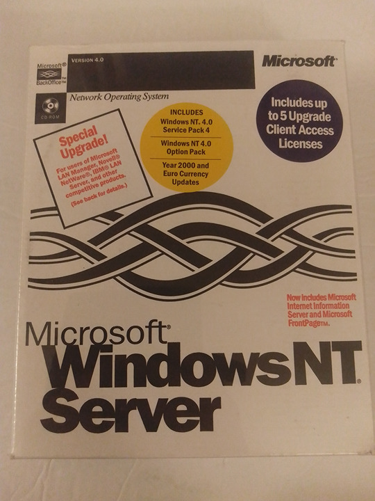 Windows NT Server 4.0 Upgrade 5 Client Pack CD-ROM Brand New Factoiry Sealed