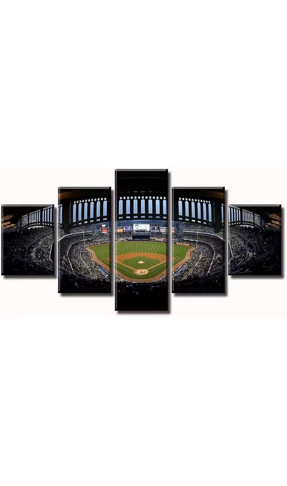 Baseball Decor Sport Wall Art 5 Piece Ballpark Stadium Poster Canvas Prints
