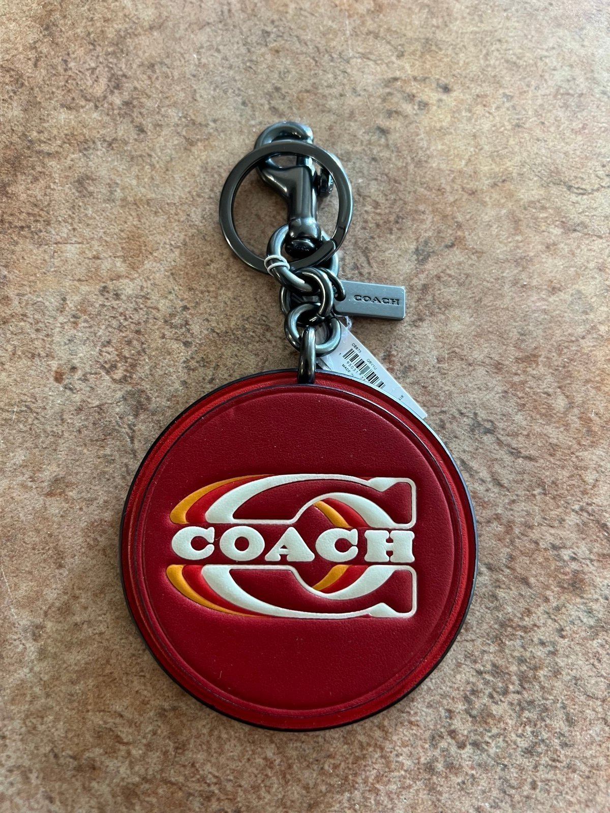 COACH Key Fob Key Ring In Colorblock and Signature Canvas CE673 NWT