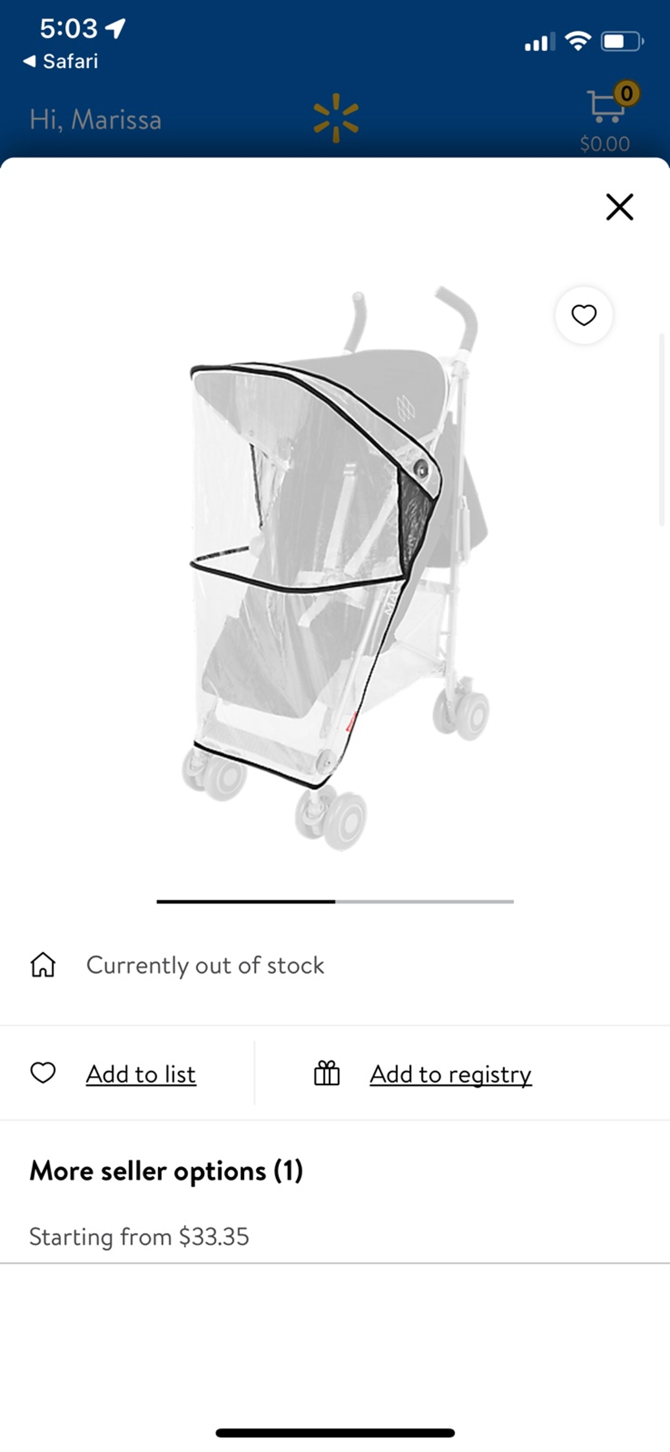 maclaren stroller rain shield