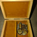 Reuge Wooden Hinged Music Box Kitten & Dragonfly - Plays Brahmas Lullaby.