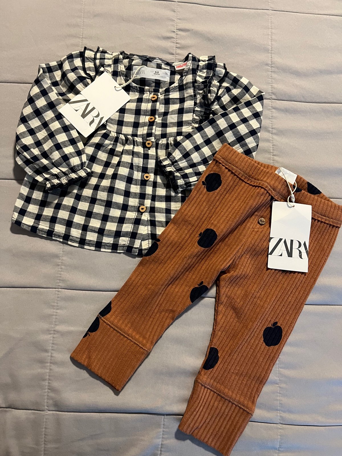 zara new 2 pc sz 6-9 m