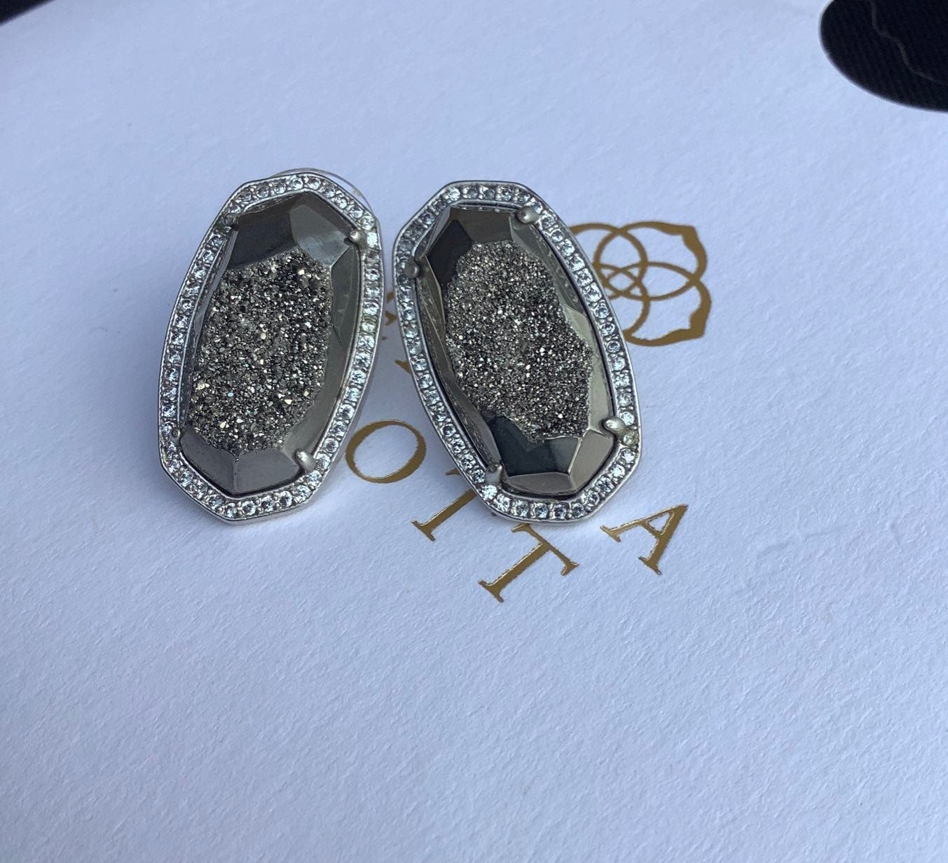 Kendra Scott Elsie LUXE drusy earrings studs