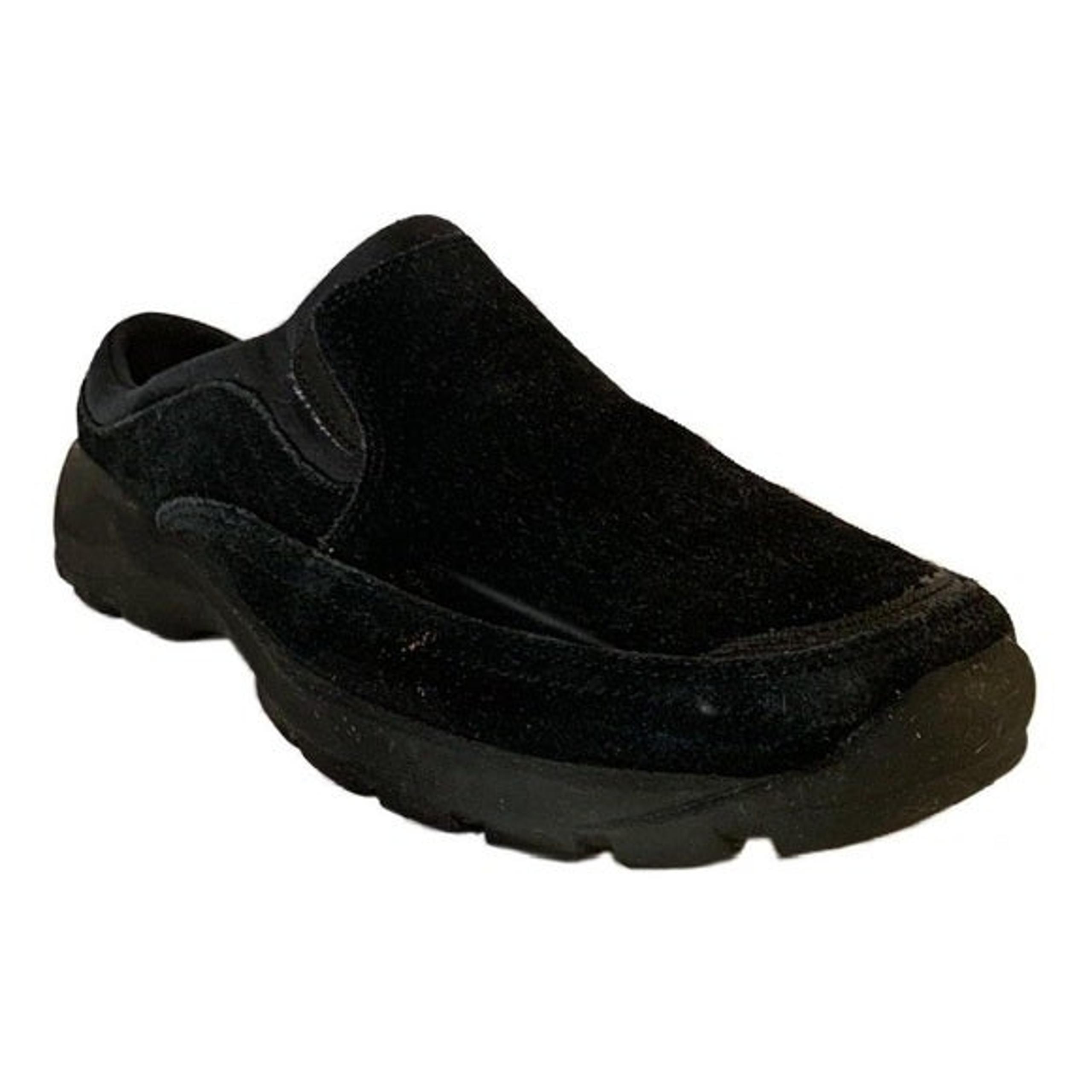 Lands End Men's All Weather Slip On Moccasin Black Suede Size 8