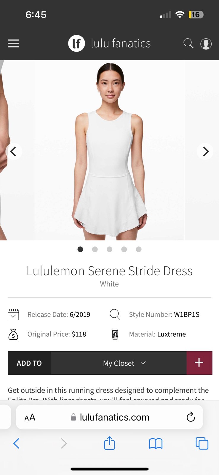 NWT Lululemon Serene Stride Dress6