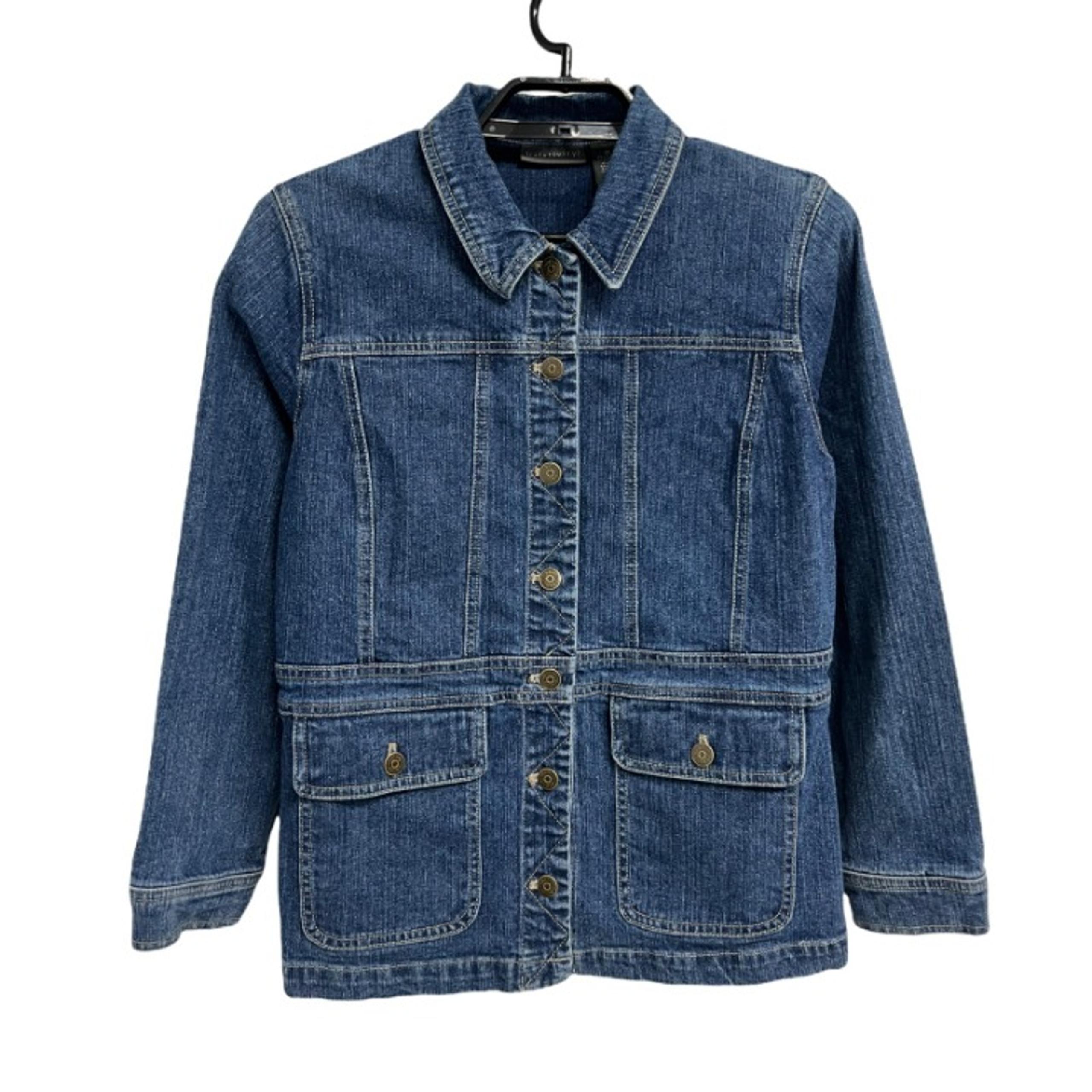 Relativity Women's Long Sleeve Full Button Collared Blue Denim Jacket Size M
