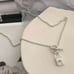 The Lock It Down Long silver necklace with lock and toggle closure