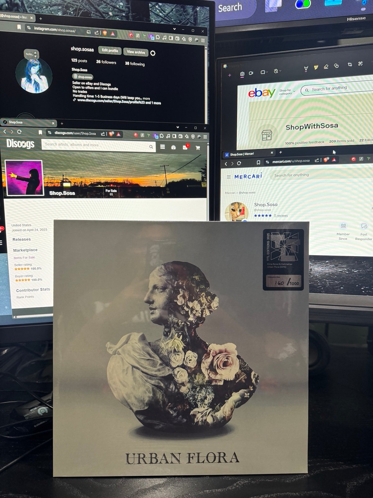 Alina Baraz & Galimatias Urban Flora Iridescent Blue Vinyl New & Sealed /1,000