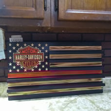 Harley Davidson Poker Chip Display - Handmade
