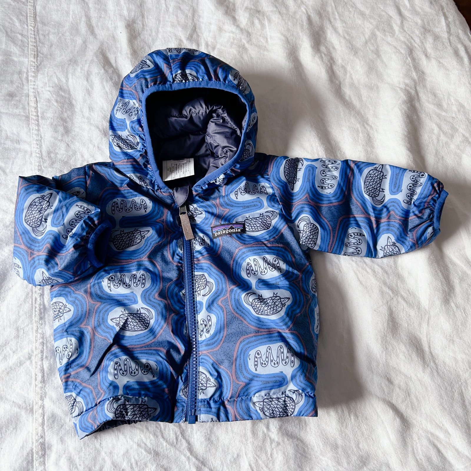 Patagonia Reversible Hooded Puffer Jacket Sz 3-6m