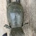 Antique Bronze Kneeling Elephant Candle Holder 20lbs RARE