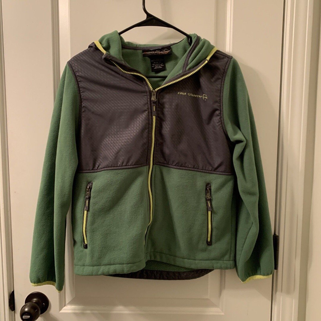 Free Country Live In It Boys Fleece Nylon Jacket Zip Up Size XL 10/12