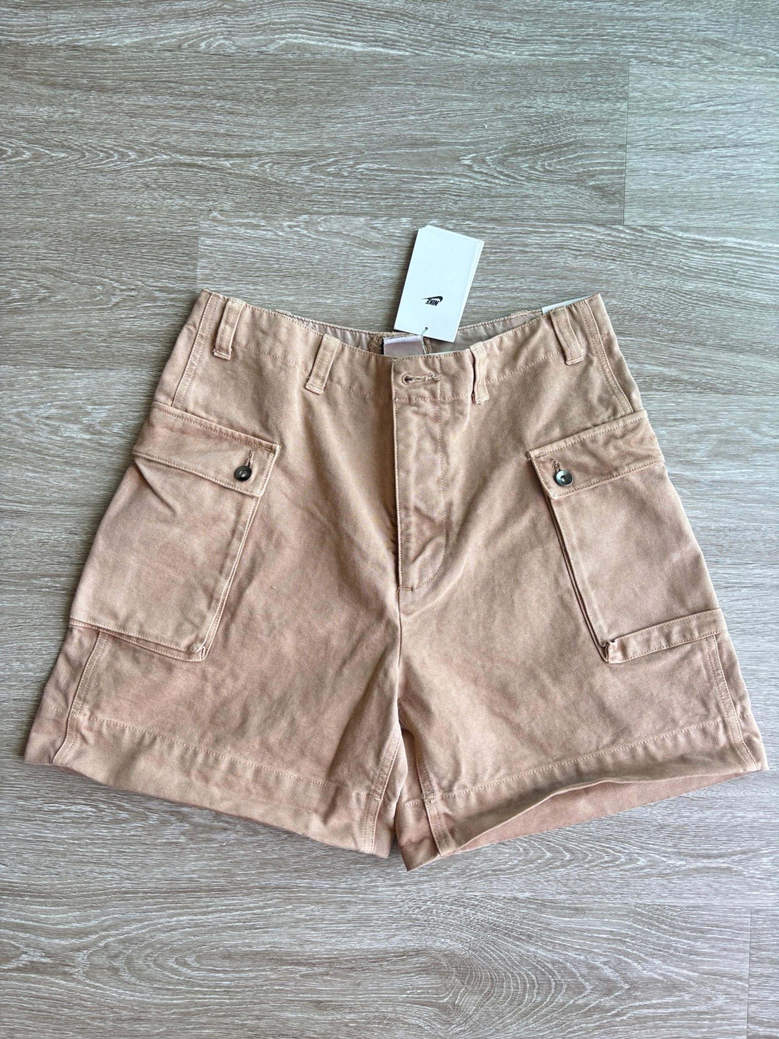 Nike Life Cargo Canvas Shorts Mens Size 30 Beige FZ6571-200 Cotton 6" Inseam NEW