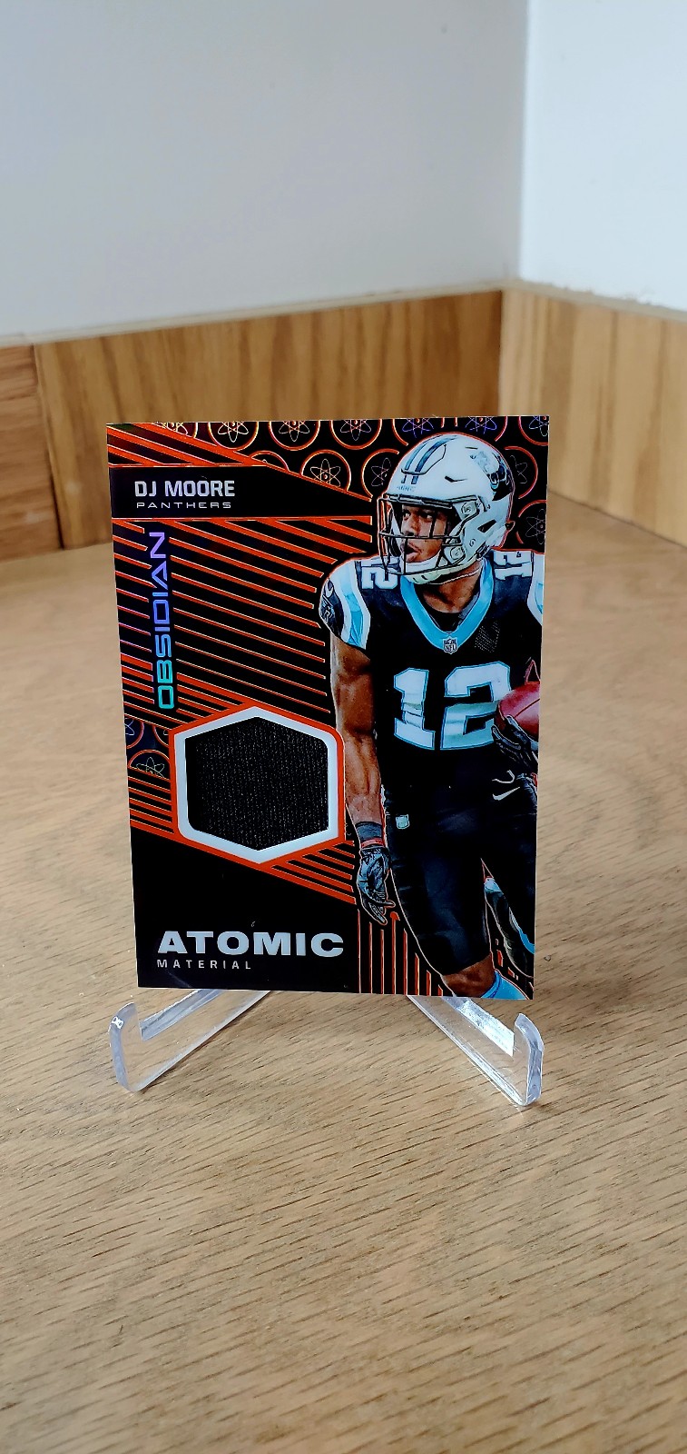 DJ Moore #/50 RARE Obsidian Jersey Patch Relic