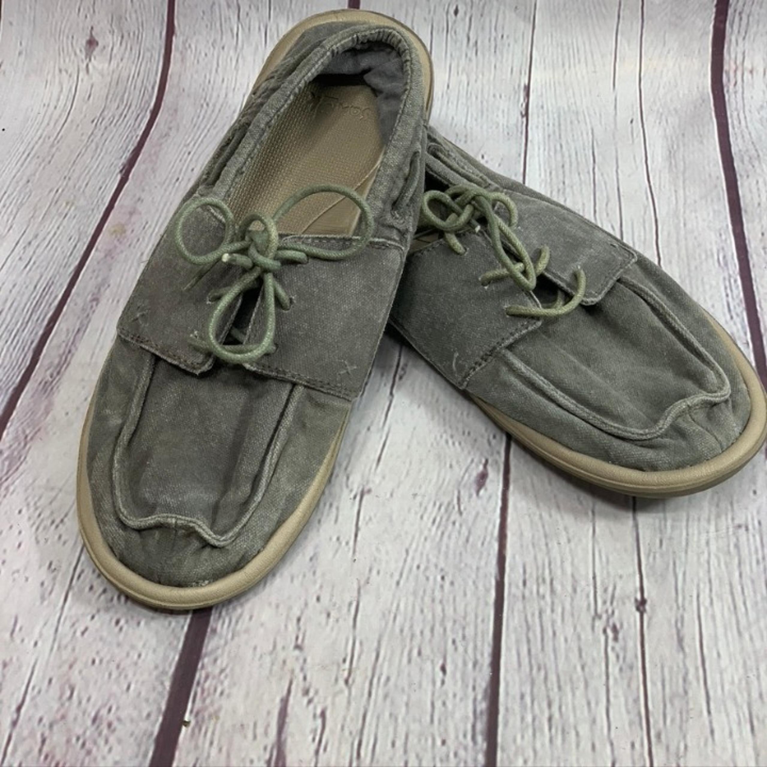 Sanuk Dinghy Moc Toe Distressed Grey Lac