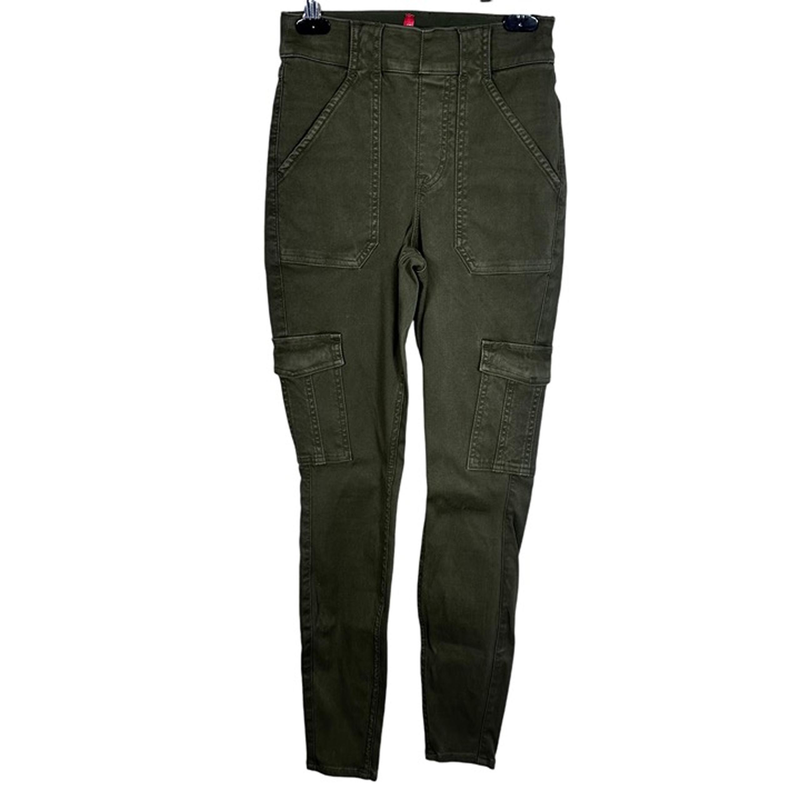 Spanx Pull On Cargo Pants Olive Women's Size Xs