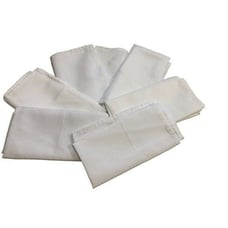 Vintage Set of 50 White Napkins Polyester 17” x 17