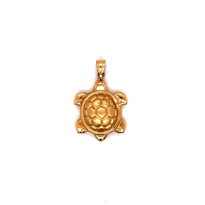 Sea Turtle Charm in 14 Karat Yellow Gold